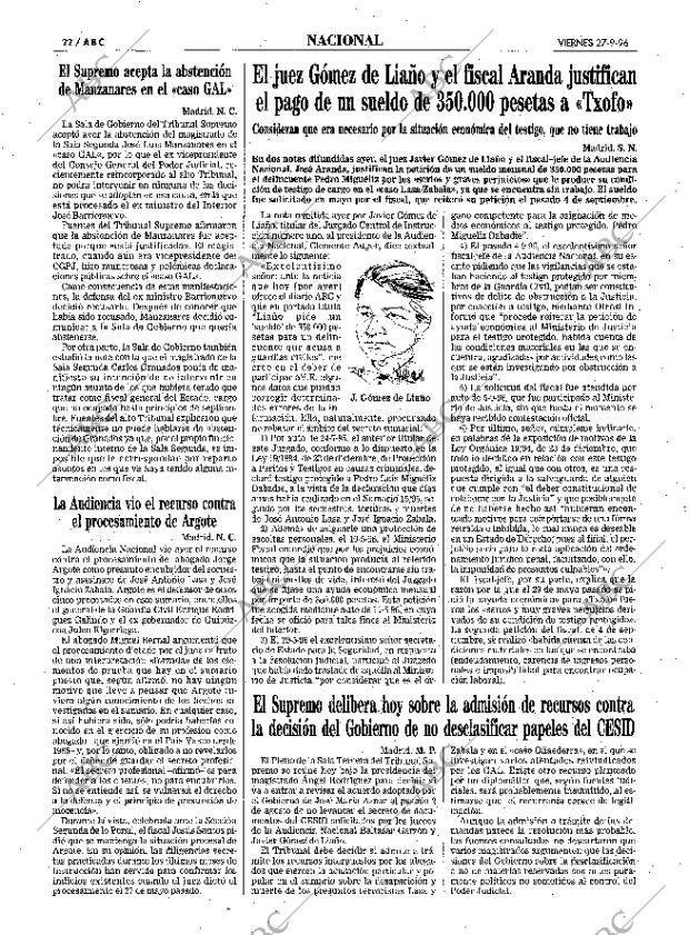 ABC SEVILLA 27-09-1996 página 22