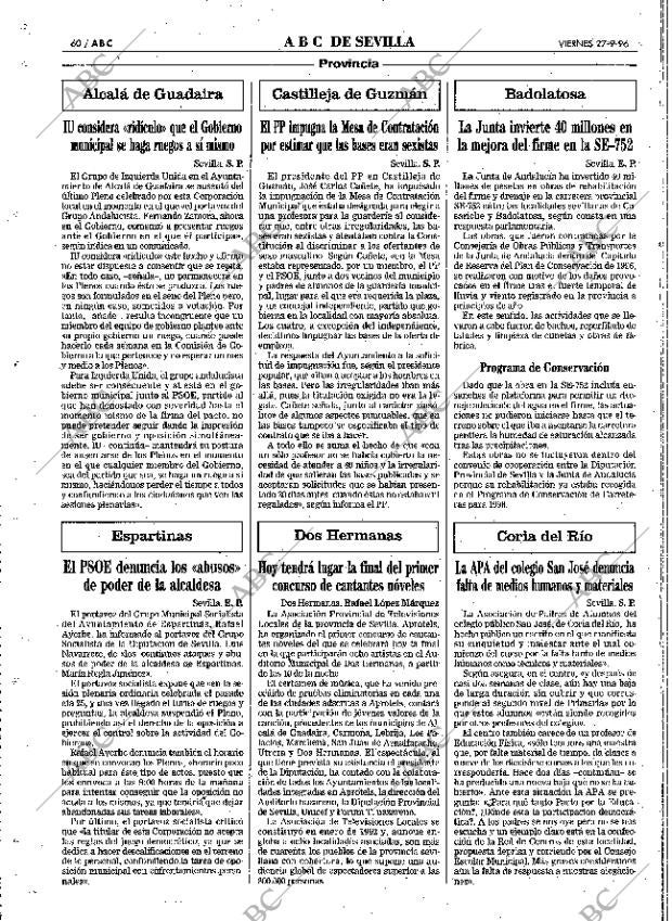 ABC SEVILLA 27-09-1996 página 60