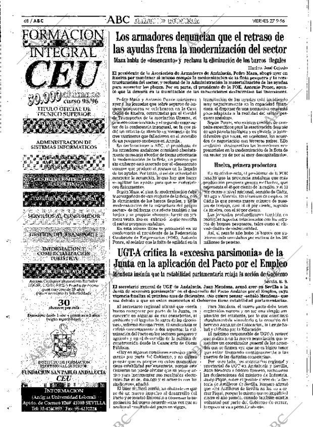 ABC SEVILLA 27-09-1996 página 68
