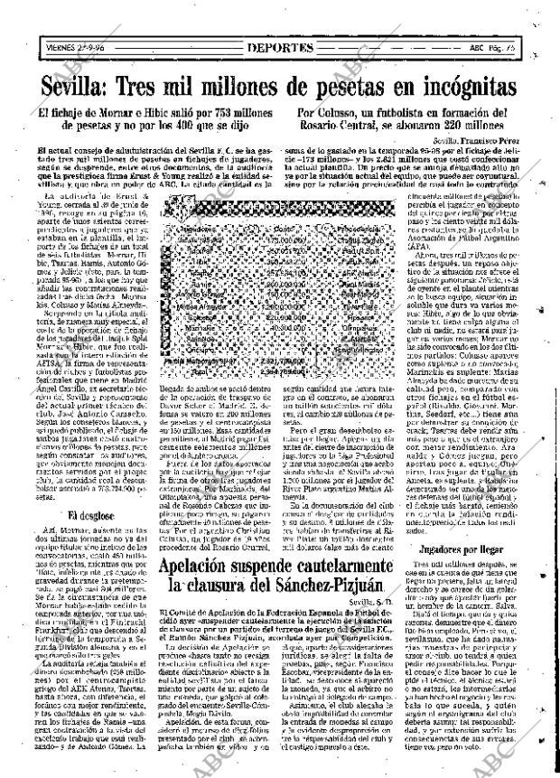 ABC SEVILLA 27-09-1996 página 75