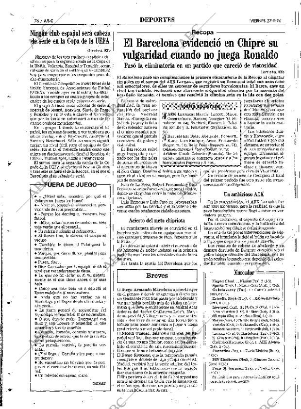 ABC SEVILLA 27-09-1996 página 76
