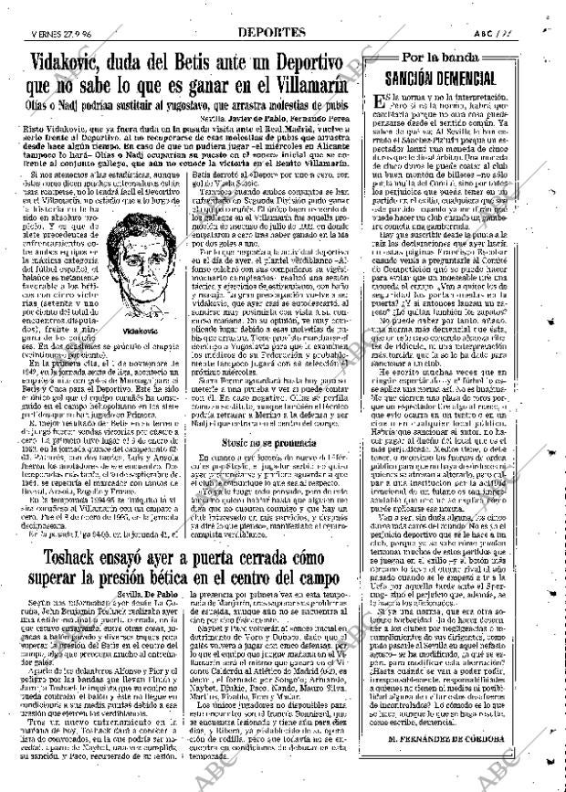 ABC SEVILLA 27-09-1996 página 77