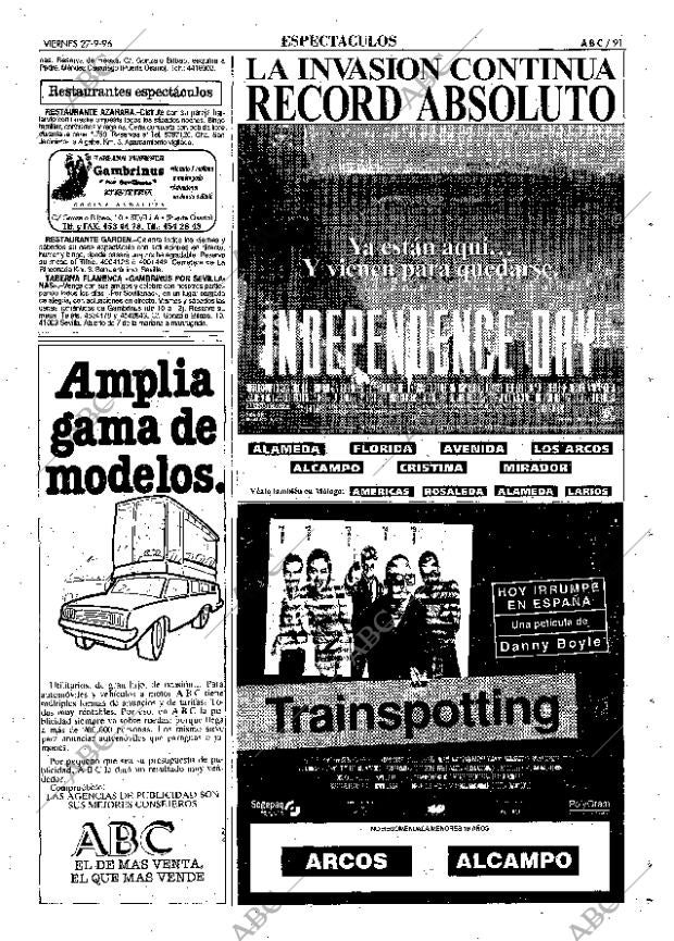 ABC SEVILLA 27-09-1996 página 91