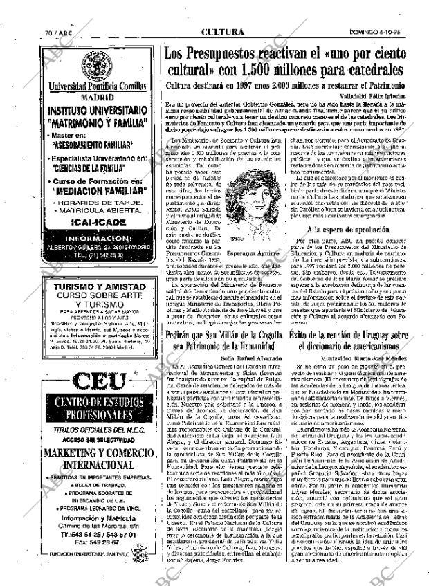 ABC MADRID 06-10-1996 página 70