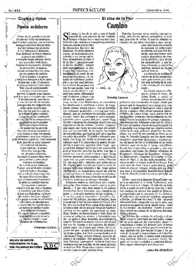 ABC MADRID 06-10-1996 página 96