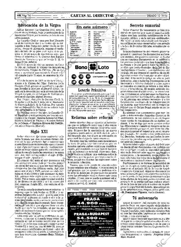 ABC MADRID 12-10-1996 página 14
