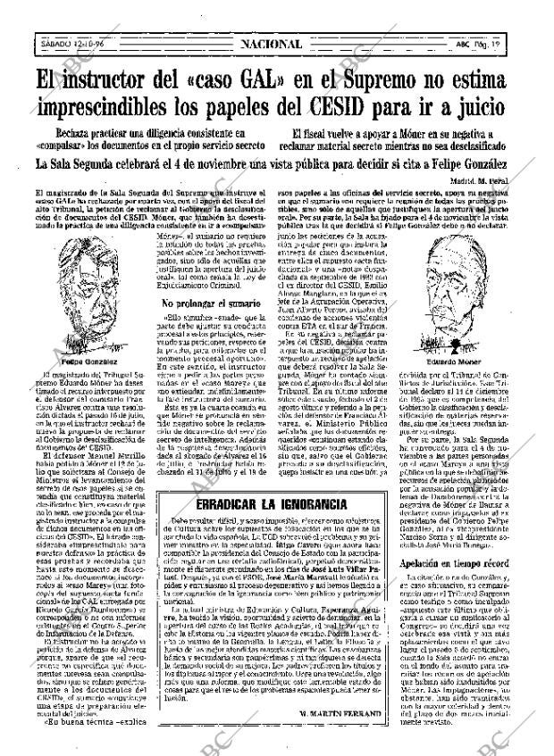 ABC MADRID 12-10-1996 página 19