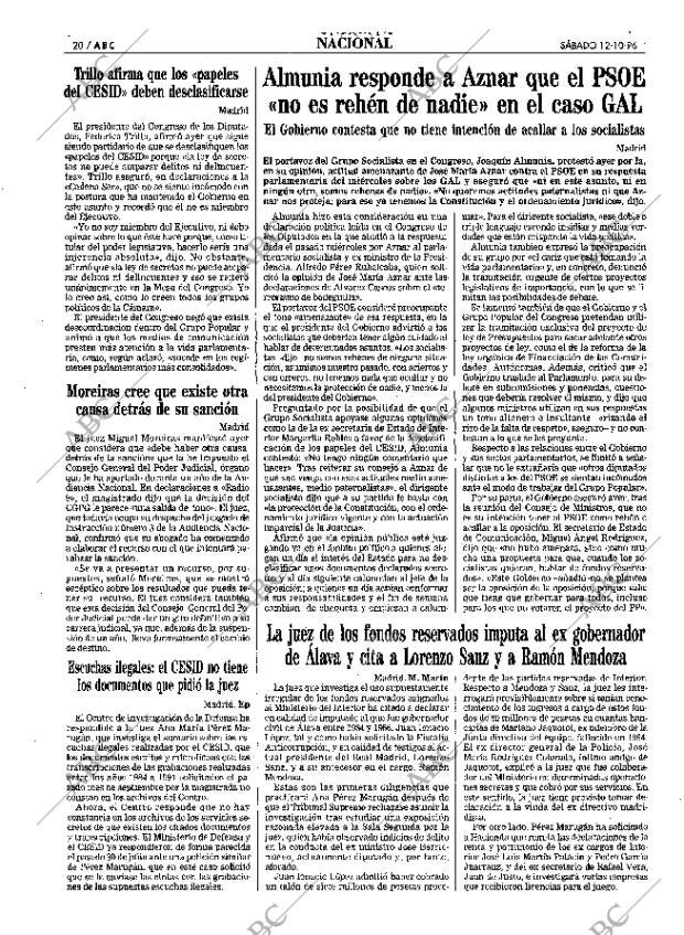 ABC MADRID 12-10-1996 página 20