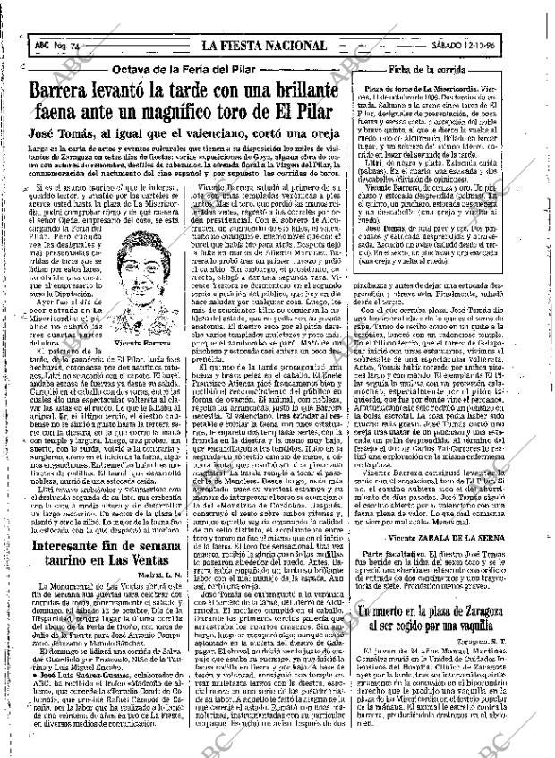 ABC MADRID 12-10-1996 página 74