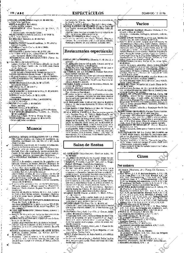 ABC MADRID 13-10-1996 página 108