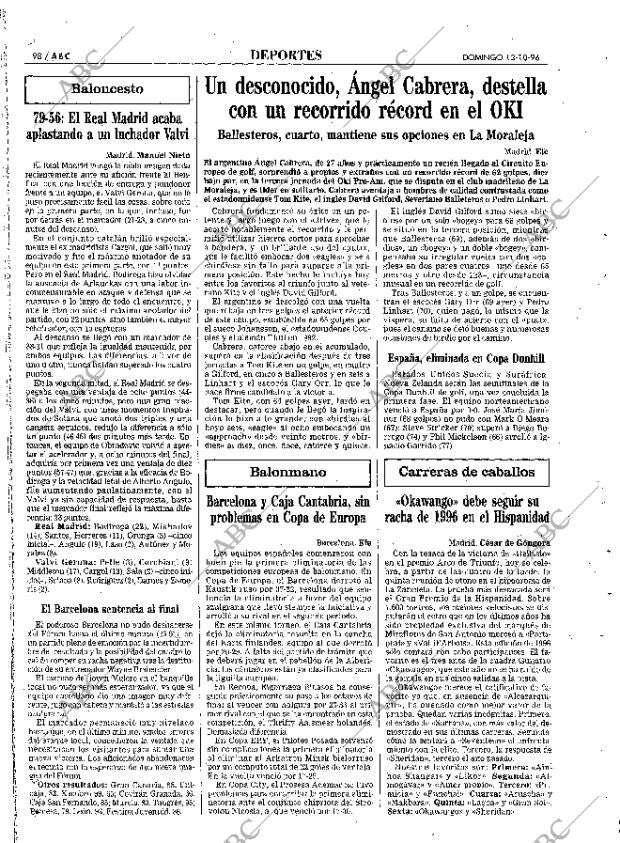 ABC MADRID 13-10-1996 página 98