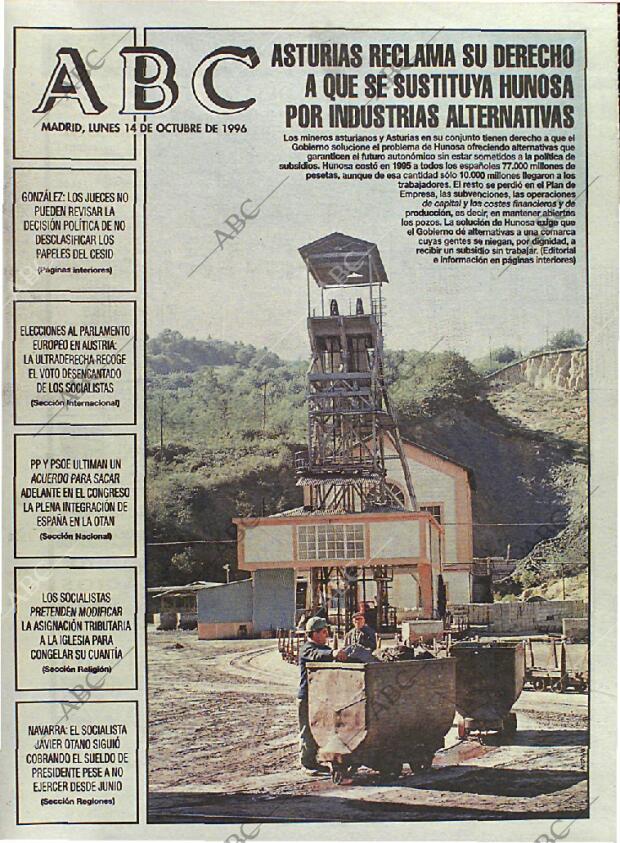ABC MADRID 14-10-1996 página 1