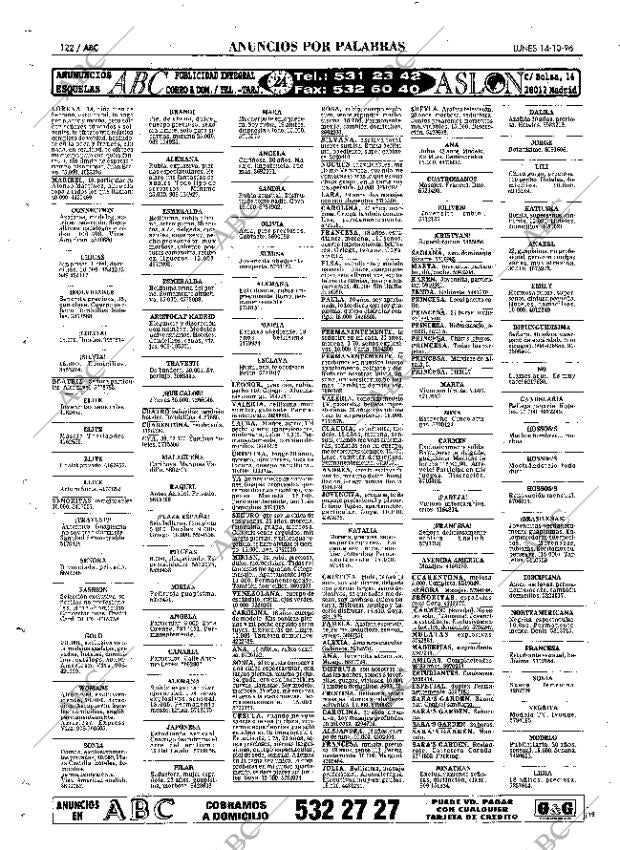 ABC MADRID 14-10-1996 página 122