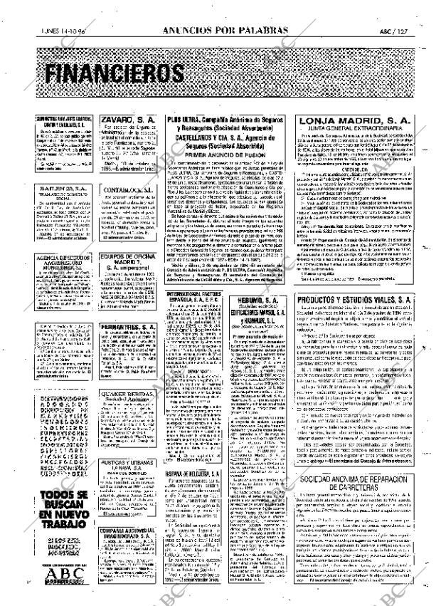 ABC MADRID 14-10-1996 página 127