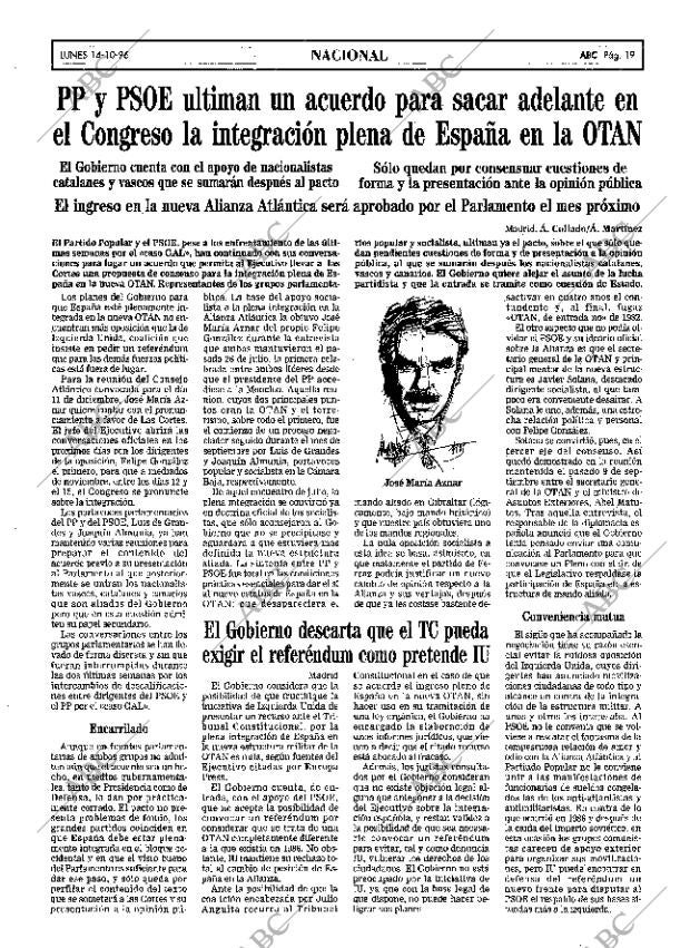 ABC MADRID 14-10-1996 página 19