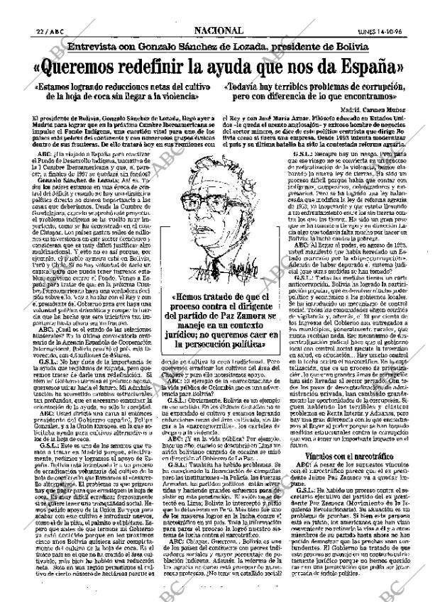 ABC MADRID 14-10-1996 página 22