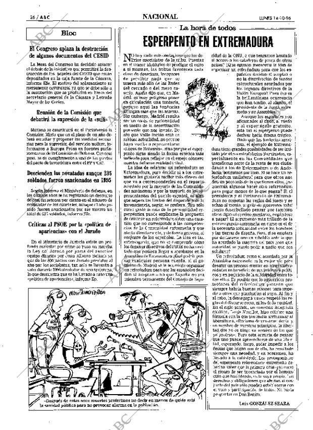 ABC MADRID 14-10-1996 página 26