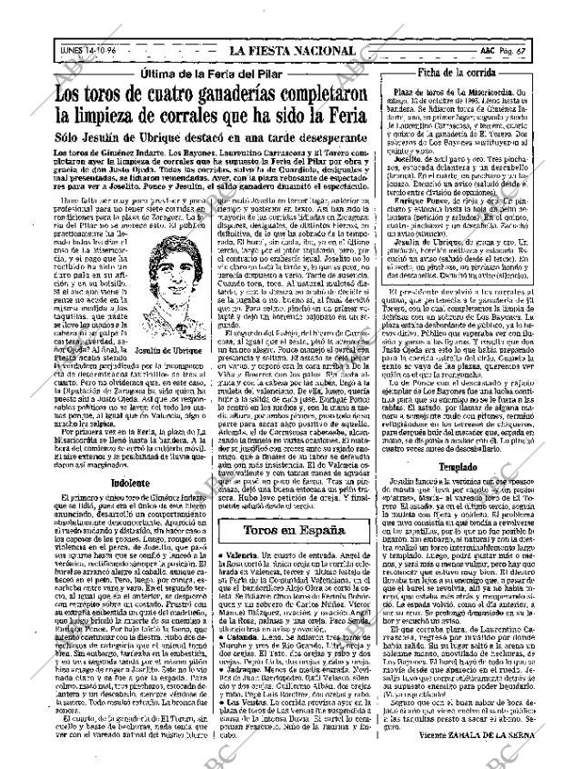 ABC MADRID 14-10-1996 página 67