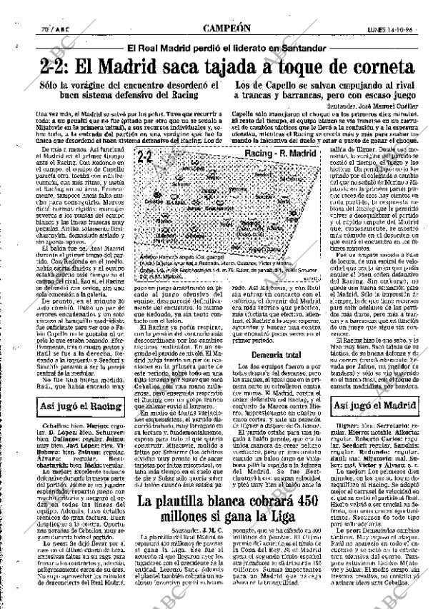 ABC MADRID 14-10-1996 página 70