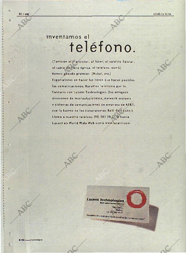 ABC MADRID 14-10-1996 página 82