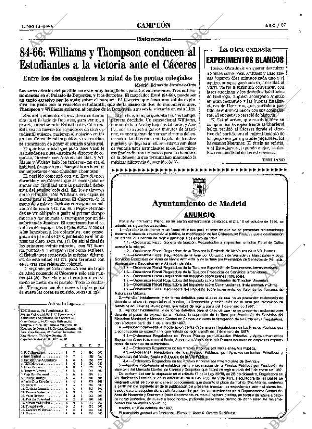 ABC MADRID 14-10-1996 página 87