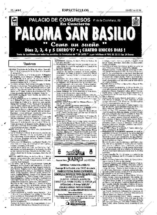 ABC MADRID 14-10-1996 página 92