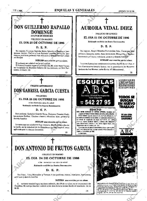 ABC MADRID 25-10-1996 página 112