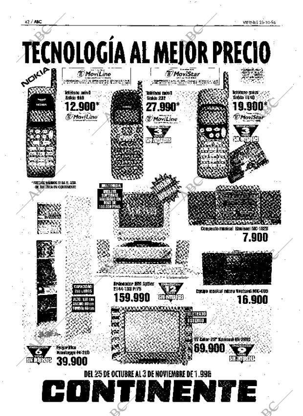 ABC MADRID 25-10-1996 página 42