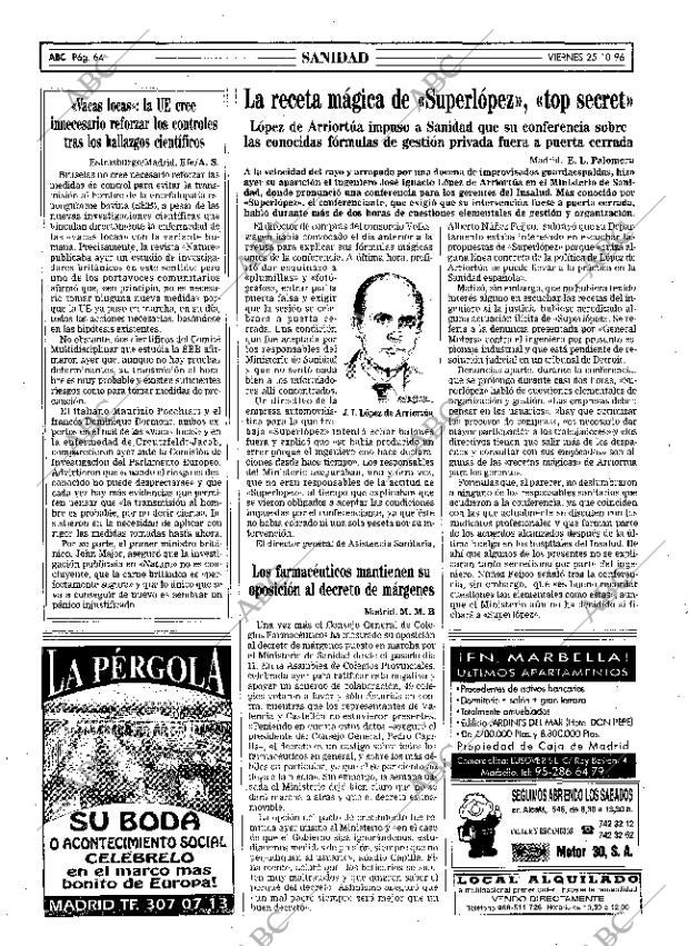 ABC MADRID 25-10-1996 página 64