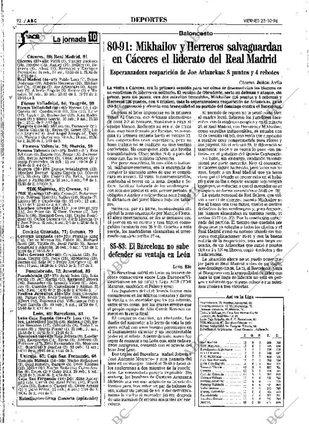 ABC MADRID 25-10-1996 página 92