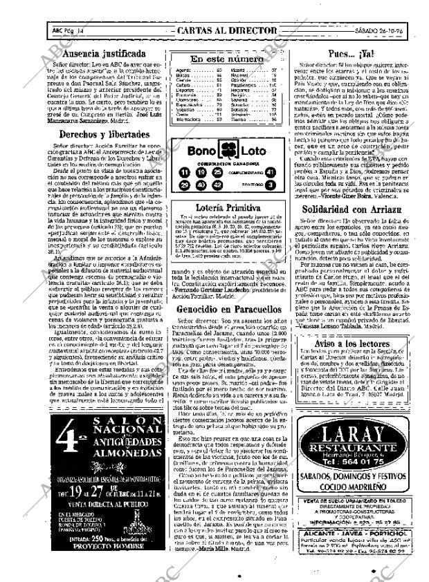 ABC MADRID 26-10-1996 página 14