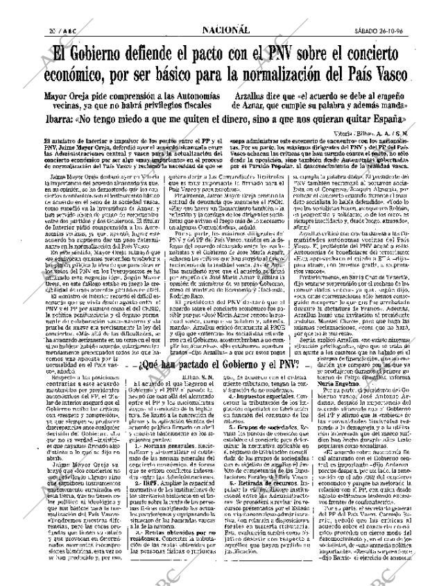 ABC MADRID 26-10-1996 página 20