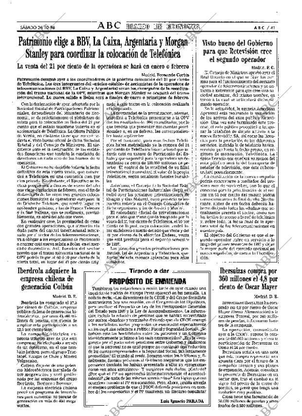 ABC MADRID 26-10-1996 página 41