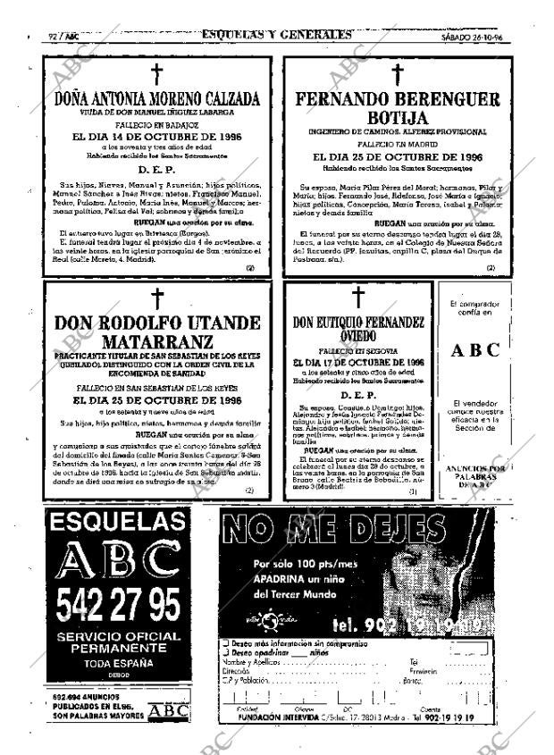 ABC MADRID 26-10-1996 página 92