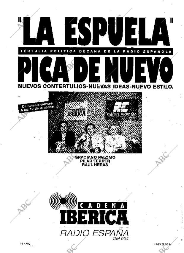 ABC MADRID 28-10-1996 página 12