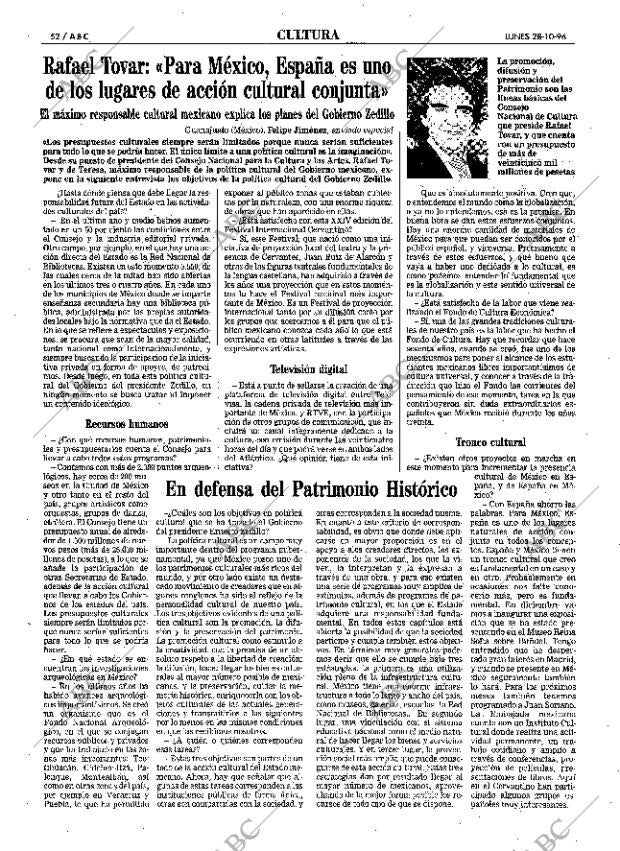 ABC MADRID 28-10-1996 página 52