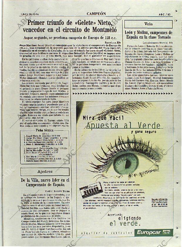 ABC MADRID 28-10-1996 página 83