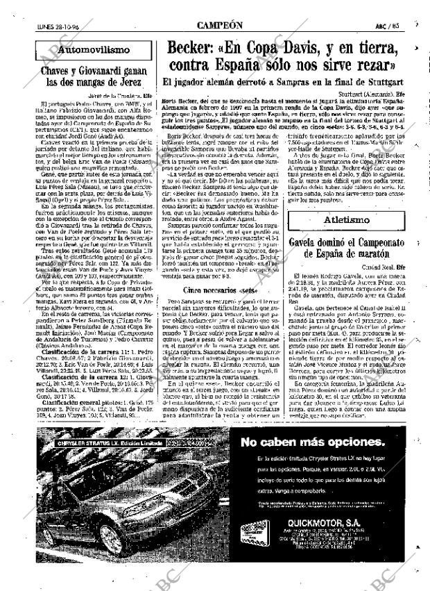 ABC MADRID 28-10-1996 página 85