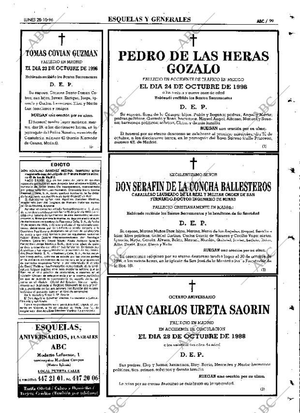 ABC MADRID 28-10-1996 página 99