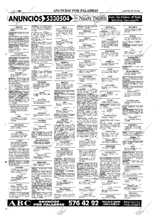 ABC MADRID 29-10-1996 página 116