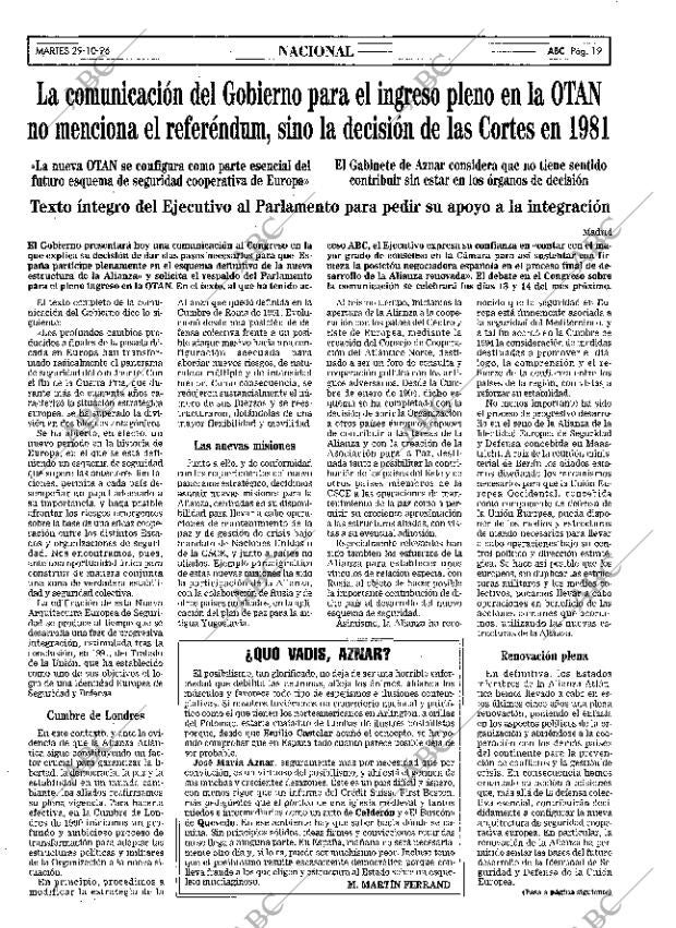 ABC MADRID 29-10-1996 página 19