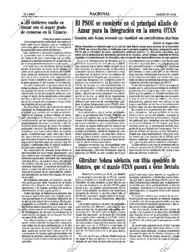 ABC MADRID 29-10-1996 página 20