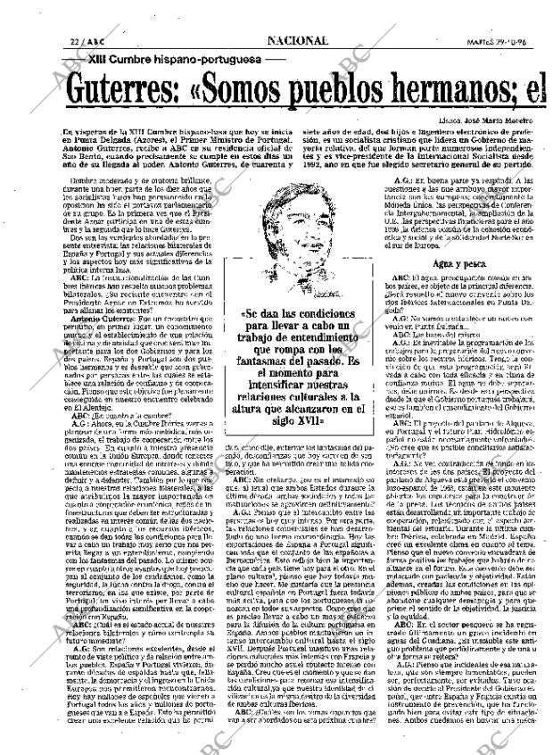 ABC MADRID 29-10-1996 página 22