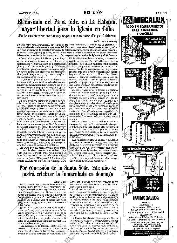ABC MADRID 29-10-1996 página 71