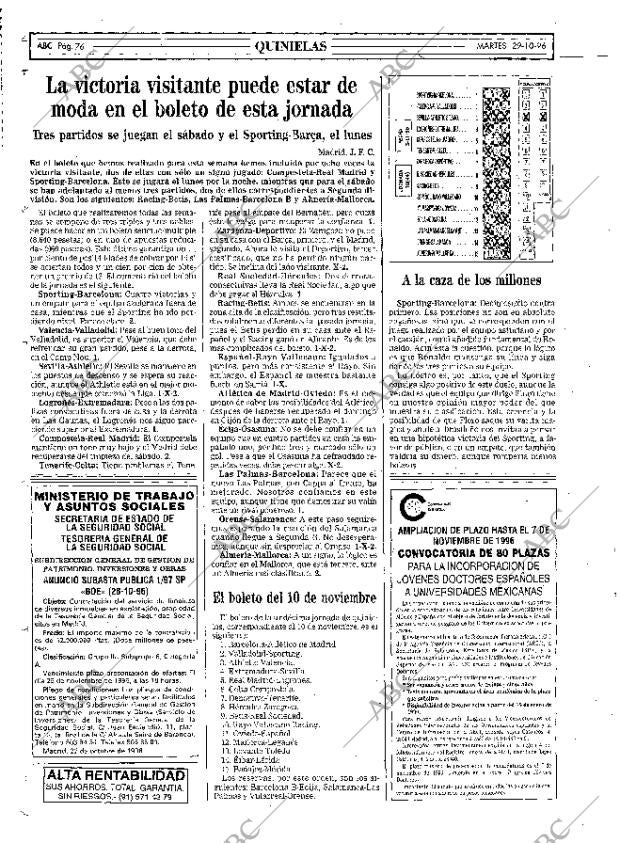 ABC MADRID 29-10-1996 página 76