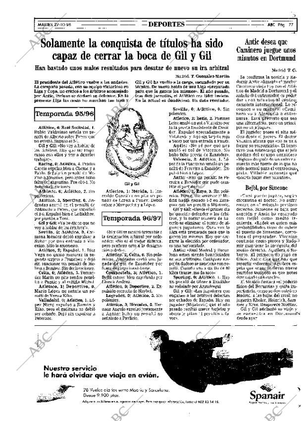 ABC MADRID 29-10-1996 página 77