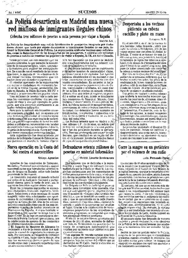ABC MADRID 29-10-1996 página 84