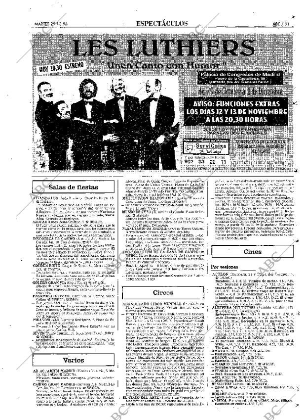 ABC MADRID 29-10-1996 página 91