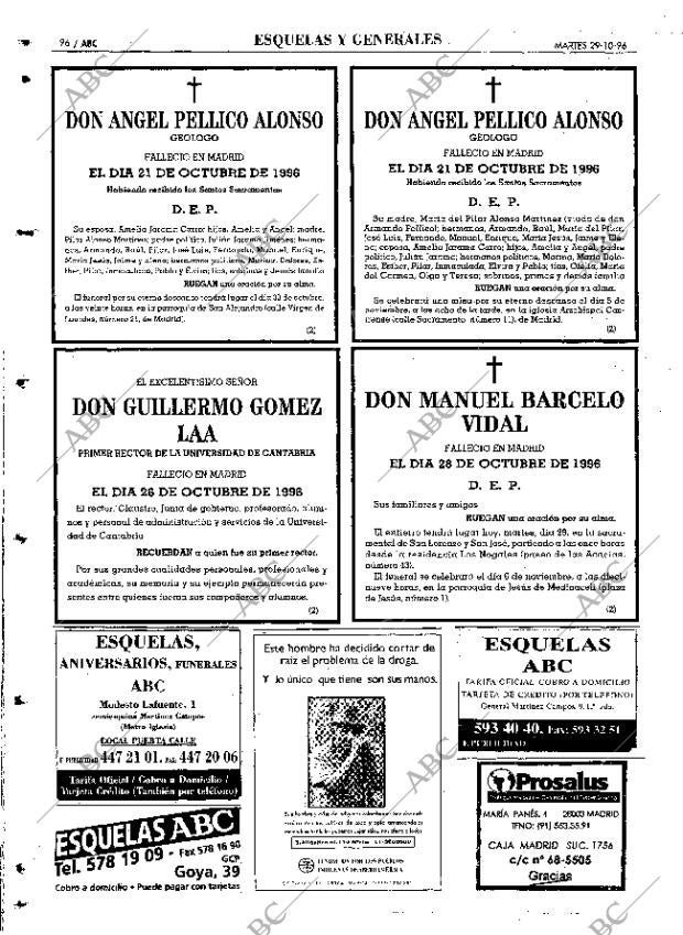 ABC MADRID 29-10-1996 página 96