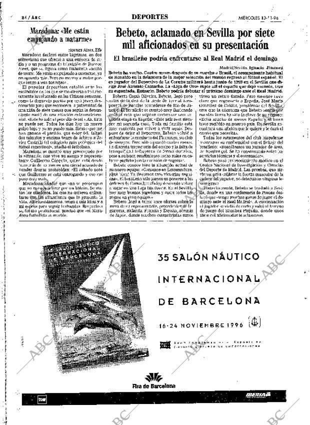 ABC MADRID 13-11-1996 página 84